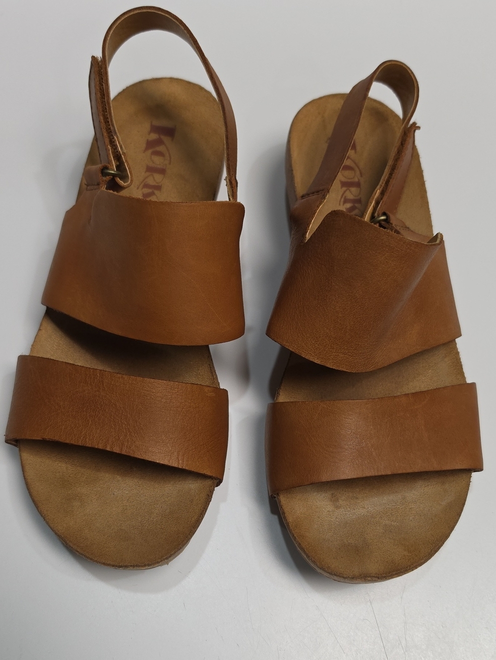 Korks by Kork-Ease Tan Leather Slingback Comfort Sandals - Size 7 - Picture 1 of 10